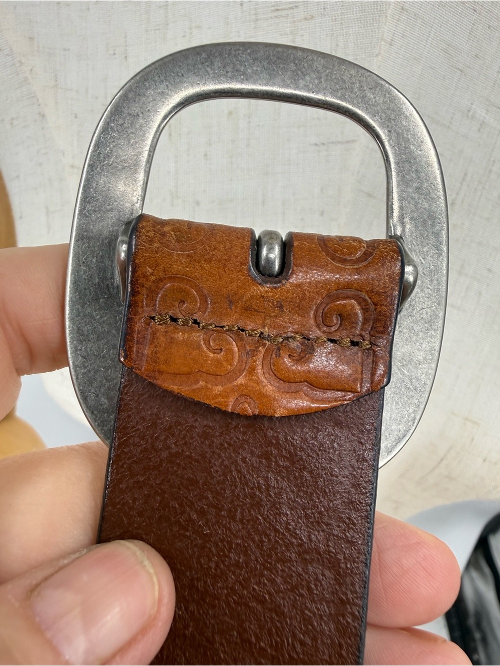 Polo Ralph Lauren RL3584231 tooled 100% leather belt M - Picture 10 of 12